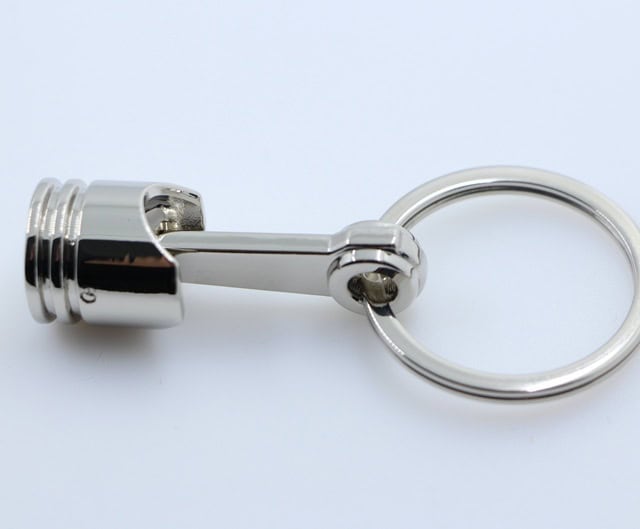 Car Rotary Triangle gear keychain with wire rope rotor keyring